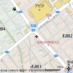 石田中集会場周辺の地図