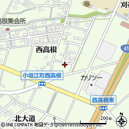 愛知県刈谷市小垣江町西高根186周辺の地図