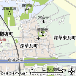 京都府京都市伏見区深草瓦町15周辺の地図