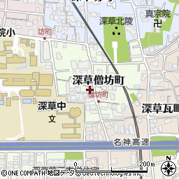 京都府京都市伏見区深草僧坊町83-1周辺の地図