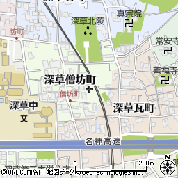 京都府京都市伏見区深草僧坊町99周辺の地図