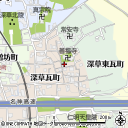 京都府京都市伏見区深草瓦町7周辺の地図