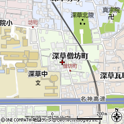 京都府京都市伏見区深草僧坊町83周辺の地図
