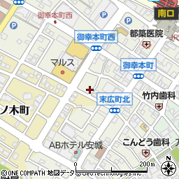 隠れ家韓国ジフン 安城本店周辺の地図