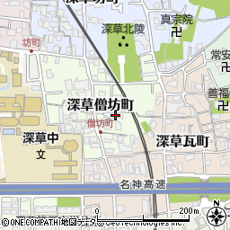 京都府京都市伏見区深草僧坊町89-2周辺の地図
