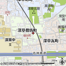 京都府京都市伏見区深草僧坊町89-3周辺の地図