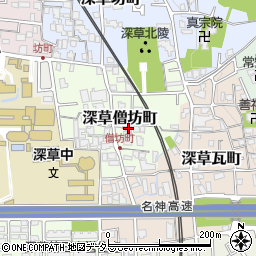 京都府京都市伏見区深草僧坊町88周辺の地図