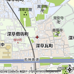京都府京都市伏見区深草瓦町23周辺の地図