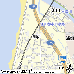 愛知県知多市新舞子郷戸周辺の地図
