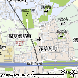 京都府京都市伏見区深草瓦町22周辺の地図