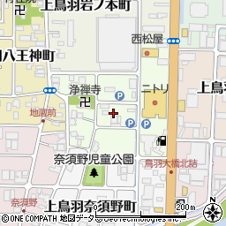 京都府京都市南区上鳥羽南岩ノ本町周辺の地図