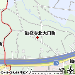 京都府京都市山科区勧修寺北大日町周辺の地図