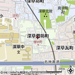 京都府京都市伏見区深草僧坊町36周辺の地図