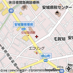 愛知県安城市横山町下毛賀知周辺の地図
