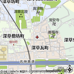 京都府京都市伏見区深草瓦町20周辺の地図