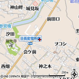 愛知県知多市日長ヲチダ周辺の地図