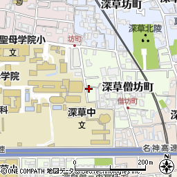 京都府京都市伏見区深草僧坊町59-2周辺の地図