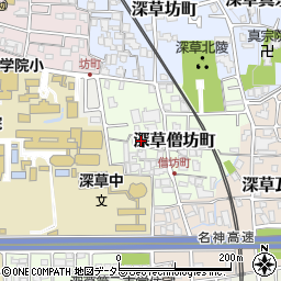 京都府京都市伏見区深草僧坊町69周辺の地図