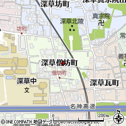 京都府京都市伏見区深草僧坊町35周辺の地図