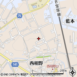 兵庫県三田市西相野799周辺の地図
