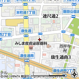 康生東公衆トイレ周辺の地図