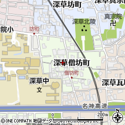 京都府京都市伏見区深草僧坊町38周辺の地図