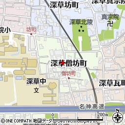 京都府京都市伏見区深草僧坊町37周辺の地図