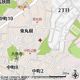 愛知県岡崎市中町東丸根158周辺の地図