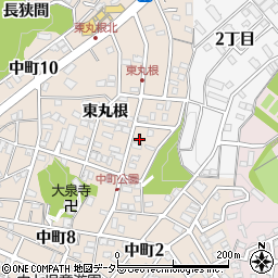 愛知県岡崎市中町東丸根147周辺の地図