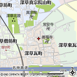 京都府京都市伏見区深草瓦町16周辺の地図