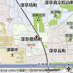 京都府京都市伏見区深草僧坊町22周辺の地図