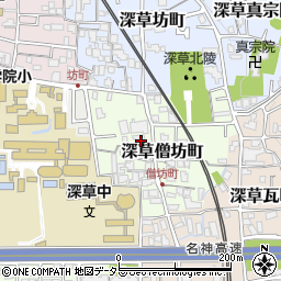京都府京都市伏見区深草僧坊町39周辺の地図