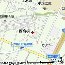愛知県刈谷市小垣江町西高根180-2周辺の地図
