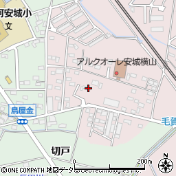 愛知県安城市横山町赤子周辺の地図