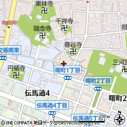 愛知県岡崎市中町（屋敷裏）周辺の地図
