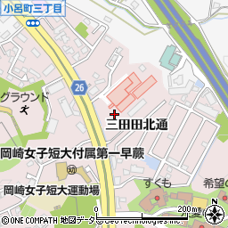 愛知県岡崎市欠町三田田北通周辺の地図