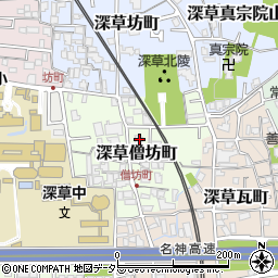 京都府京都市伏見区深草僧坊町33周辺の地図