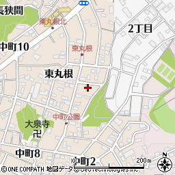 愛知県岡崎市中町東丸根163周辺の地図