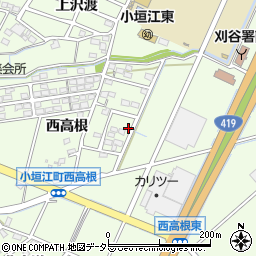 愛知県刈谷市小垣江町西高根173周辺の地図