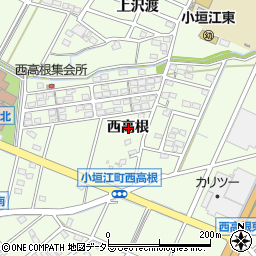 愛知県刈谷市小垣江町西高根周辺の地図
