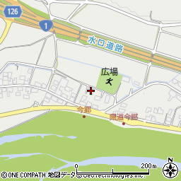 滋賀県甲賀市水口町今郷周辺の地図