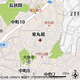愛知県岡崎市中町東丸根122周辺の地図