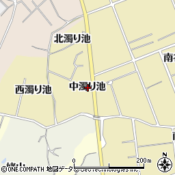 愛知県知多市岡田中濁り池周辺の地図