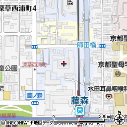 京都府京都市伏見区深草キトロ町周辺の地図