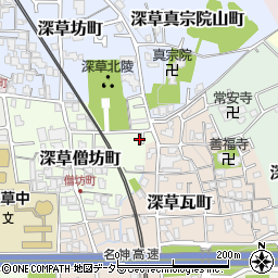 京都府京都市伏見区深草僧坊町13-5周辺の地図