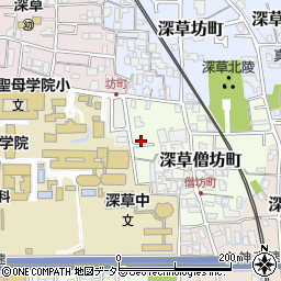 京都府京都市伏見区深草僧坊町47-6周辺の地図