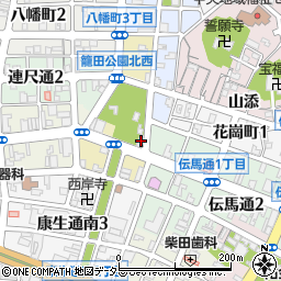 愛知県岡崎市籠田町11周辺の地図