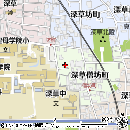 京都府京都市伏見区深草僧坊町47-4周辺の地図