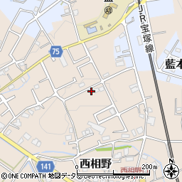 兵庫県三田市西相野796周辺の地図