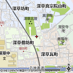 京都府京都市伏見区深草僧坊町12周辺の地図